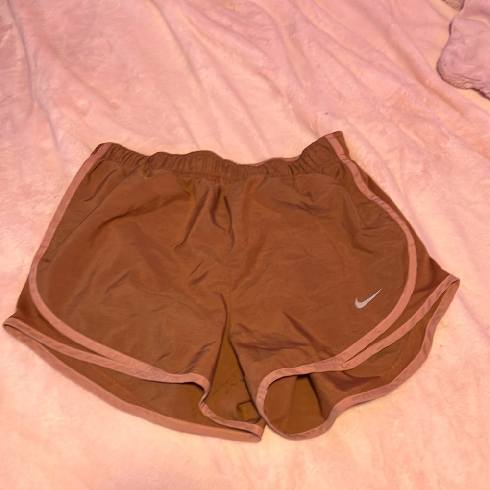Nike Brown Athletic Shorts with Moisture-Wicking Fabric